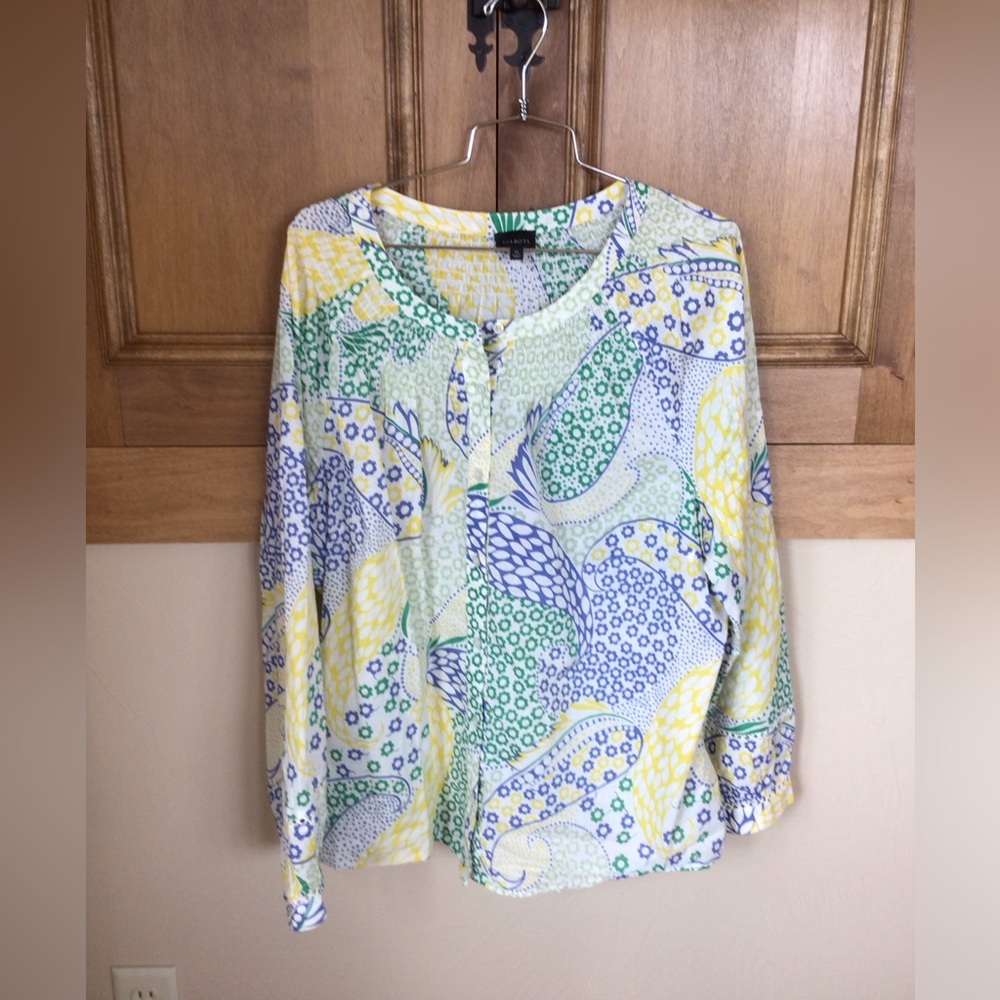 Talbots lightweight floral button down